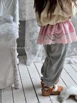［poisson］Milky lace layered skirt
