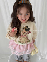 ［poisson］Milky lace layered skirt