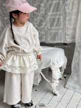 ［poisson］Milky lace layered skirt