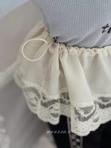 ［poisson］Milky lace layered skirt