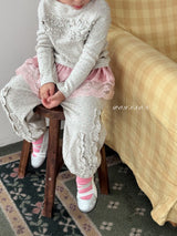 ［poisson］Frill jogger pants