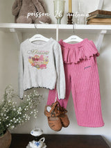 ［poisson］Knit frill pants