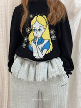 ［poisson］Knit frill pants