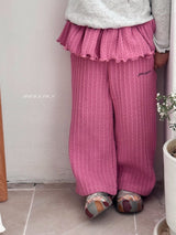 ［poisson］Knit frill pants