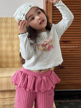 ［poisson］Knit frill pants