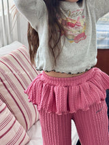 ［poisson］Knit frill pants