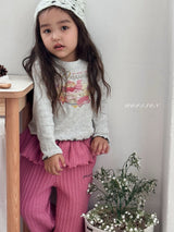 ［poisson］Knit frill pants