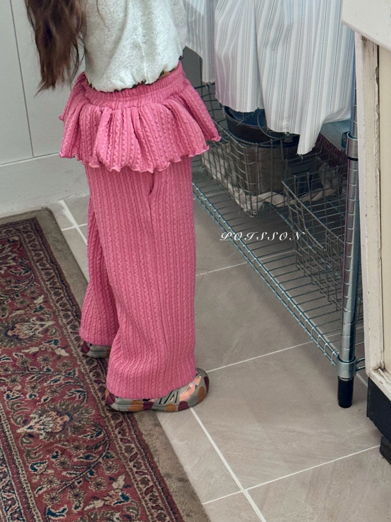 ［poisson］Knit frill pants