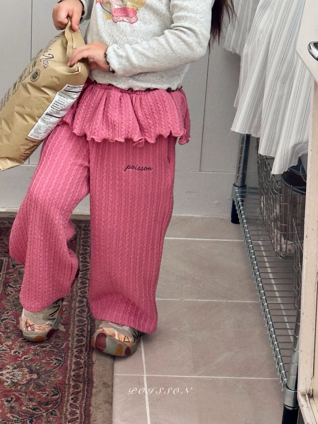 ［poisson］Knit frill pants