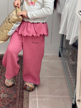 ［poisson］Knit frill pants