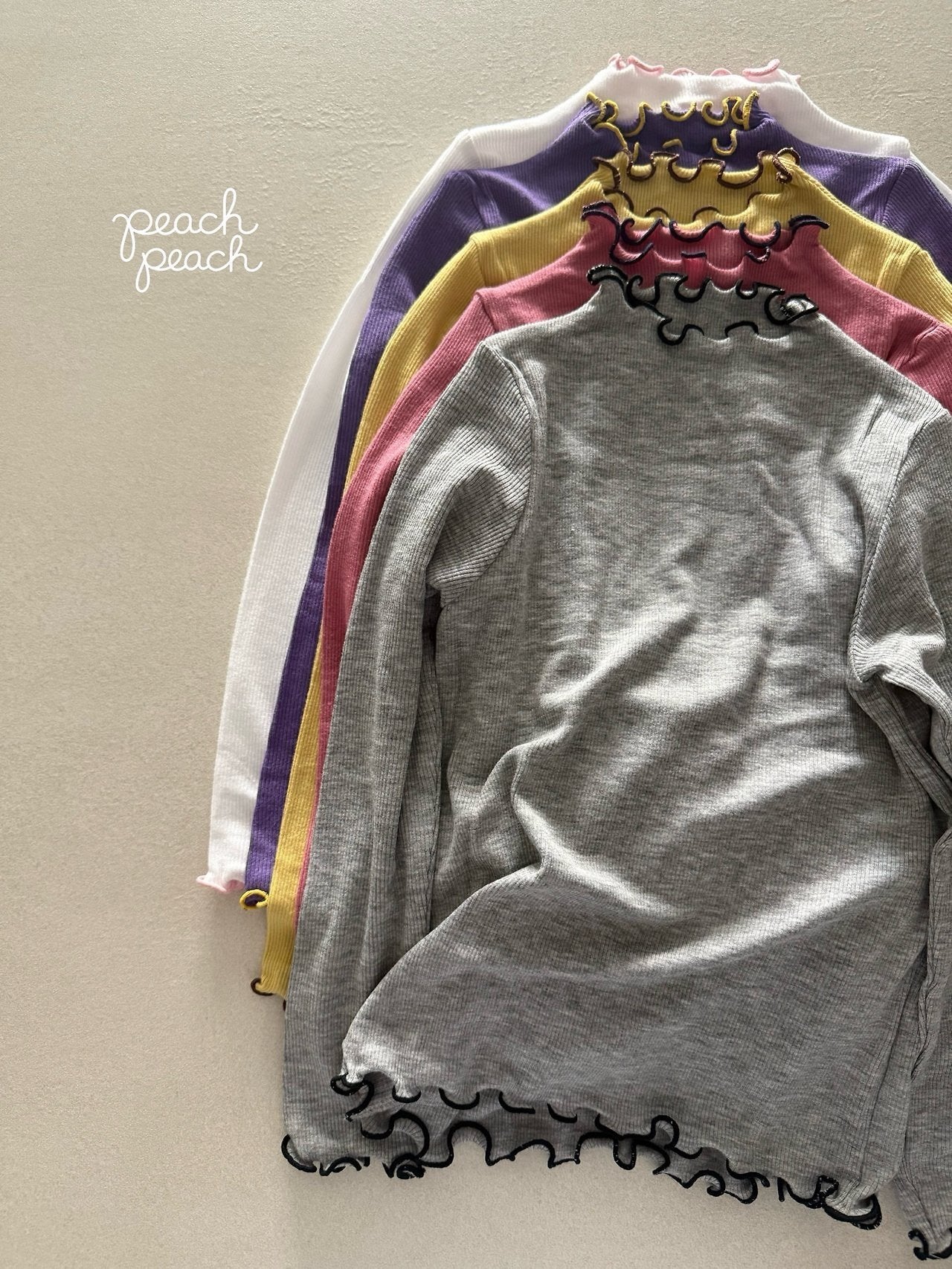 ［peach peach］Color mellow tops