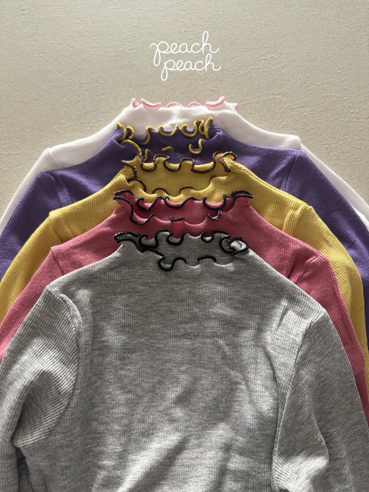 ［peach peach］Color mellow tops