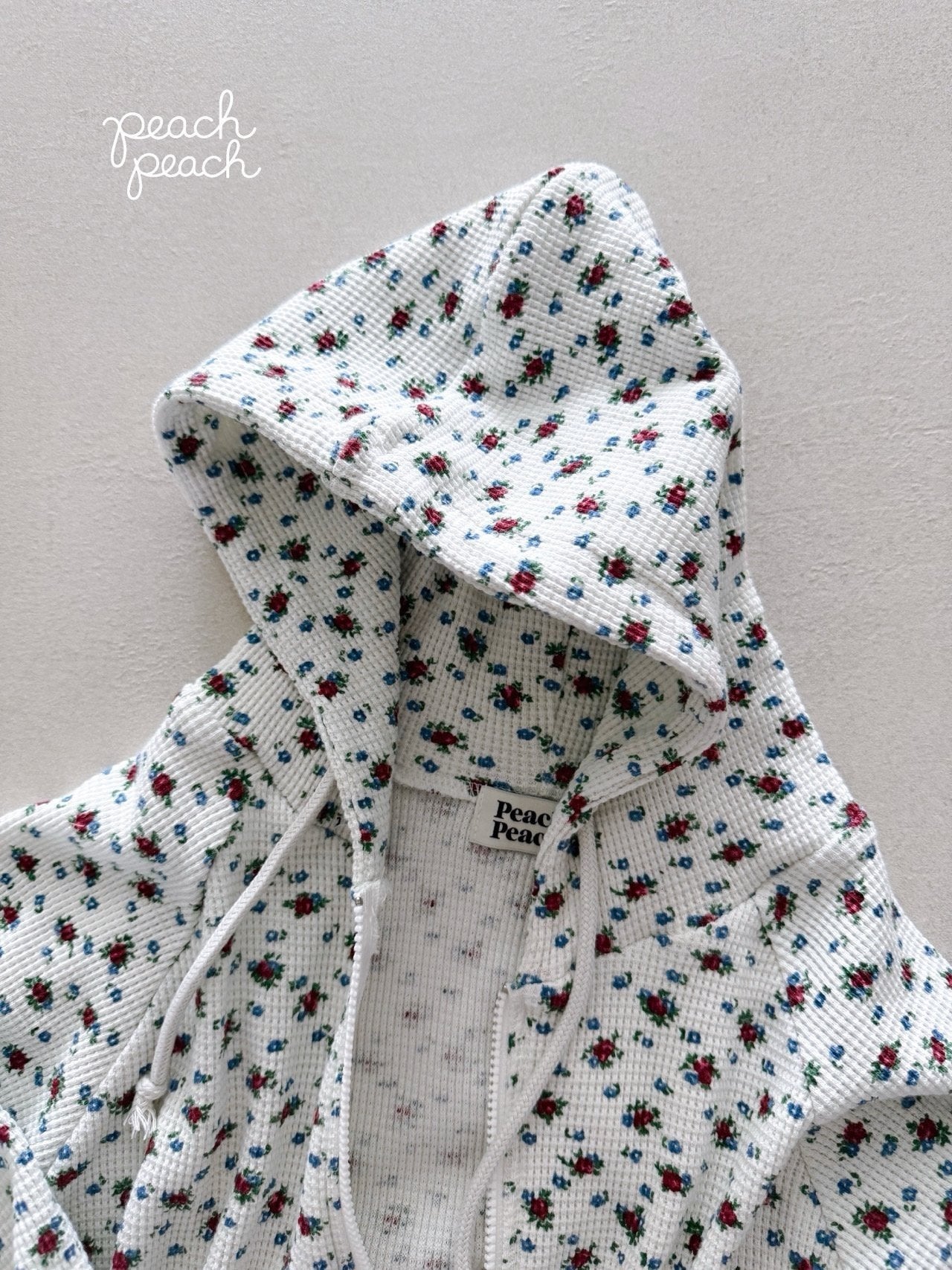 ［peach peach］Rossie waffle hoodie