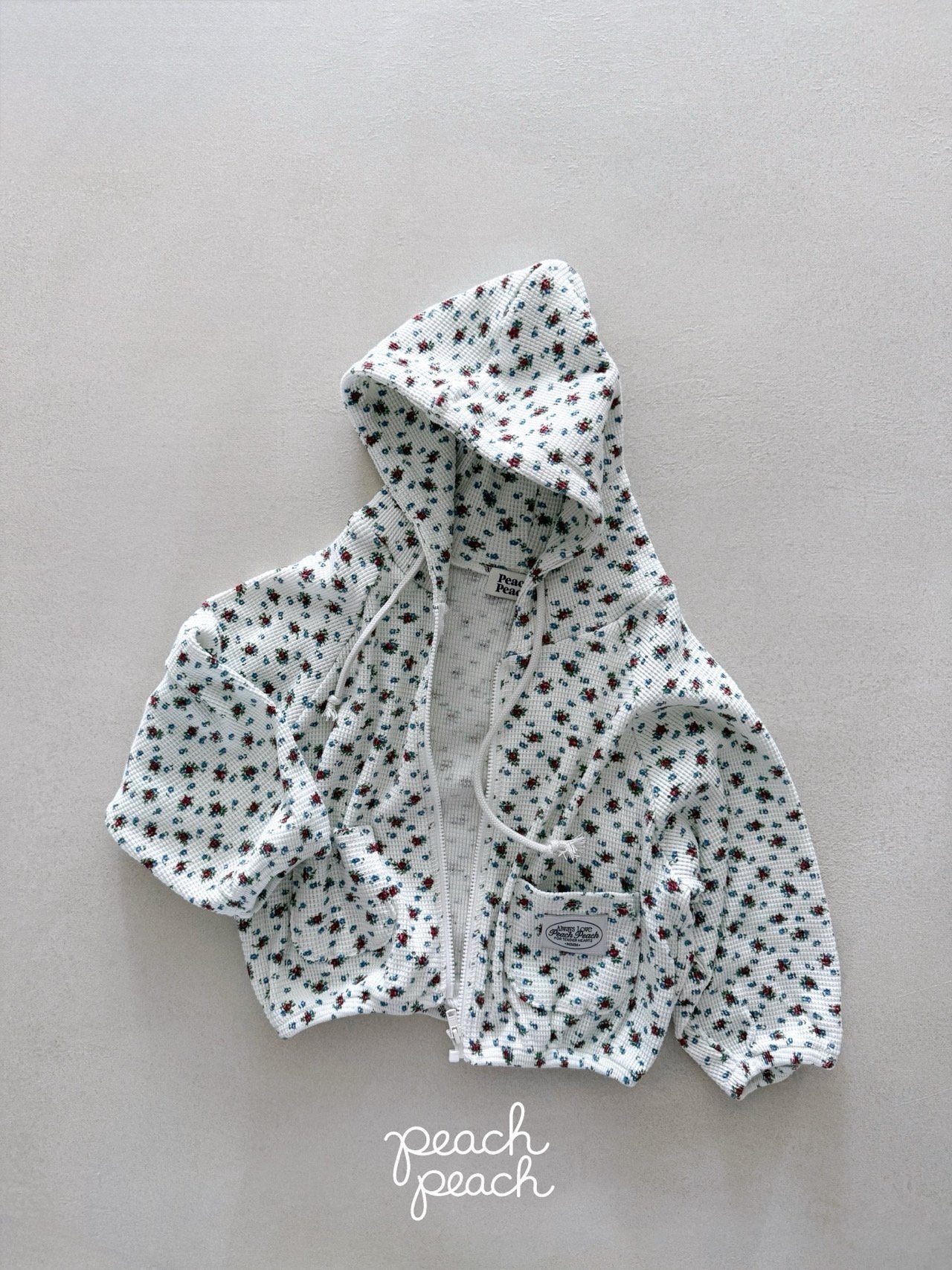［peach peach］Rossie waffle hoodie
