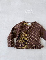 ［peach peach］Caramel dot cardigan