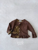 ［peach peach］Caramel dot cardigan