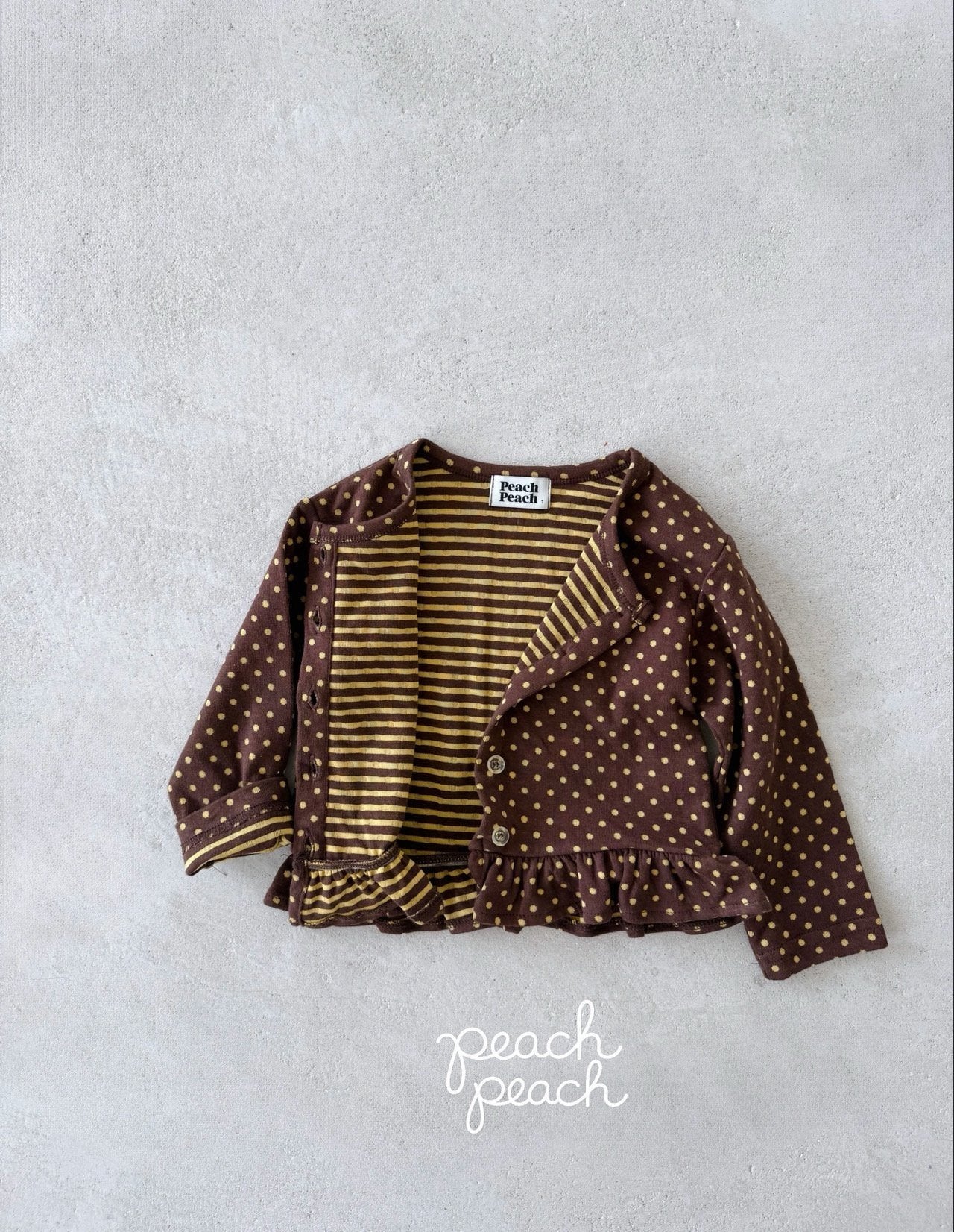 ［peach peach］Caramel dot cardigan