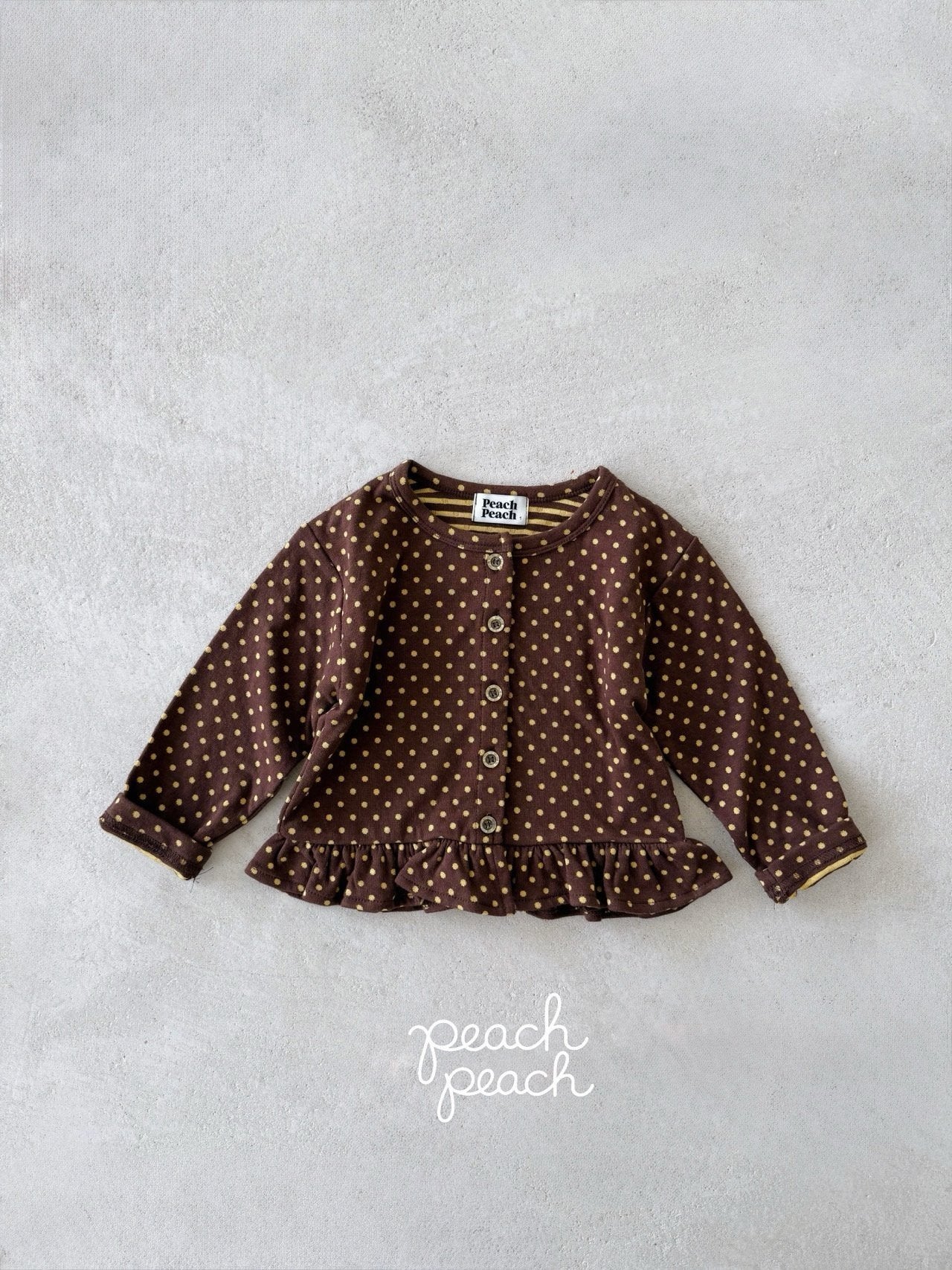 ［peach peach］Caramel dot cardigan
