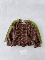 ［peach peach］Caramel dot cardigan
