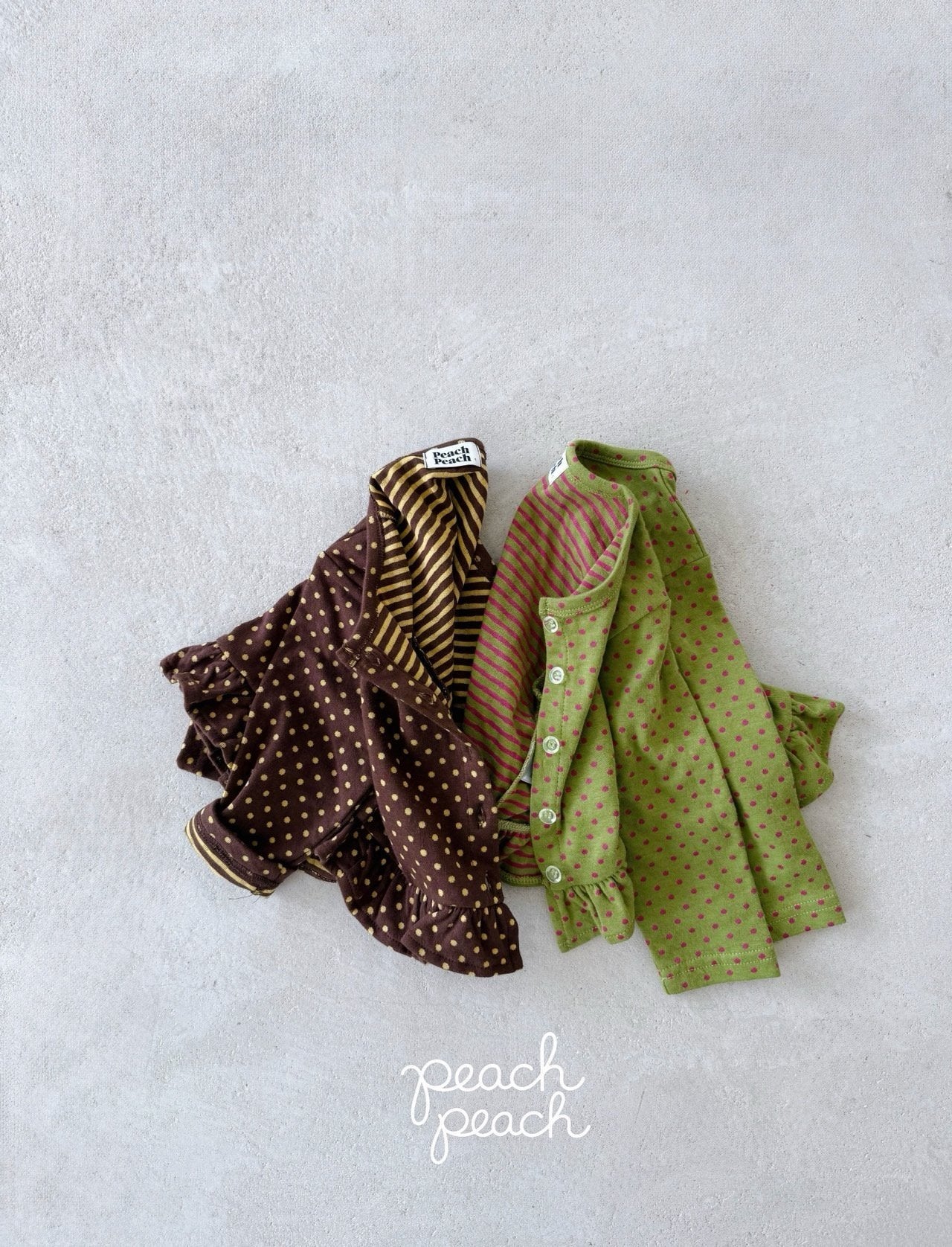 ［peach peach］Caramel dot cardigan