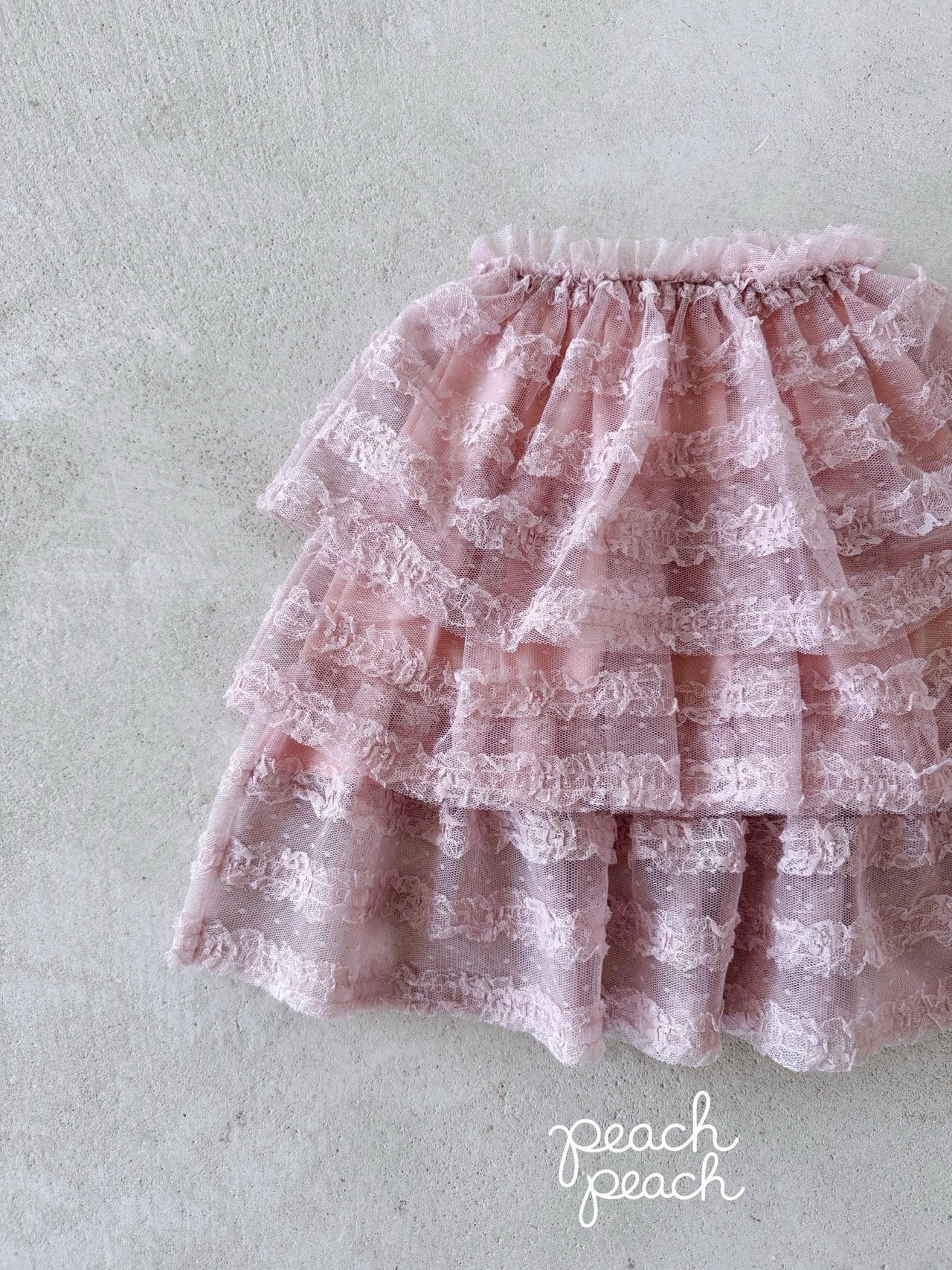 ［peach peach］Antique lace skirt