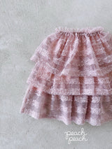 ［peach peach］Antique lace skirt