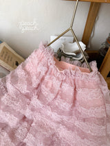 ［peach peach］Antique lace skirt