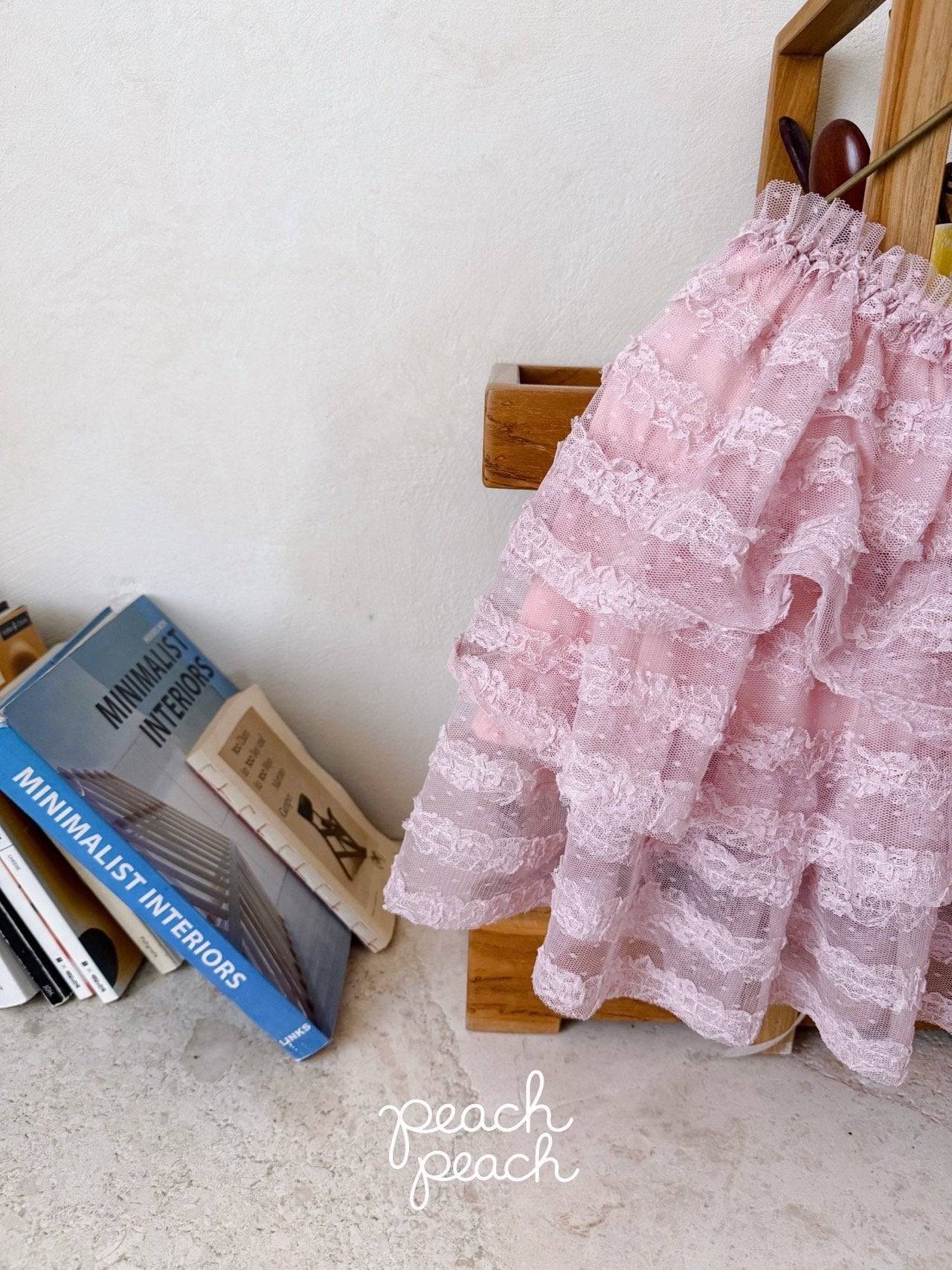［peach peach］Antique lace skirt