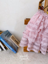 ［peach peach］Antique lace skirt