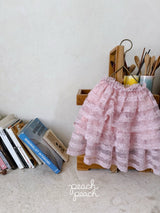 ［peach peach］Antique lace skirt