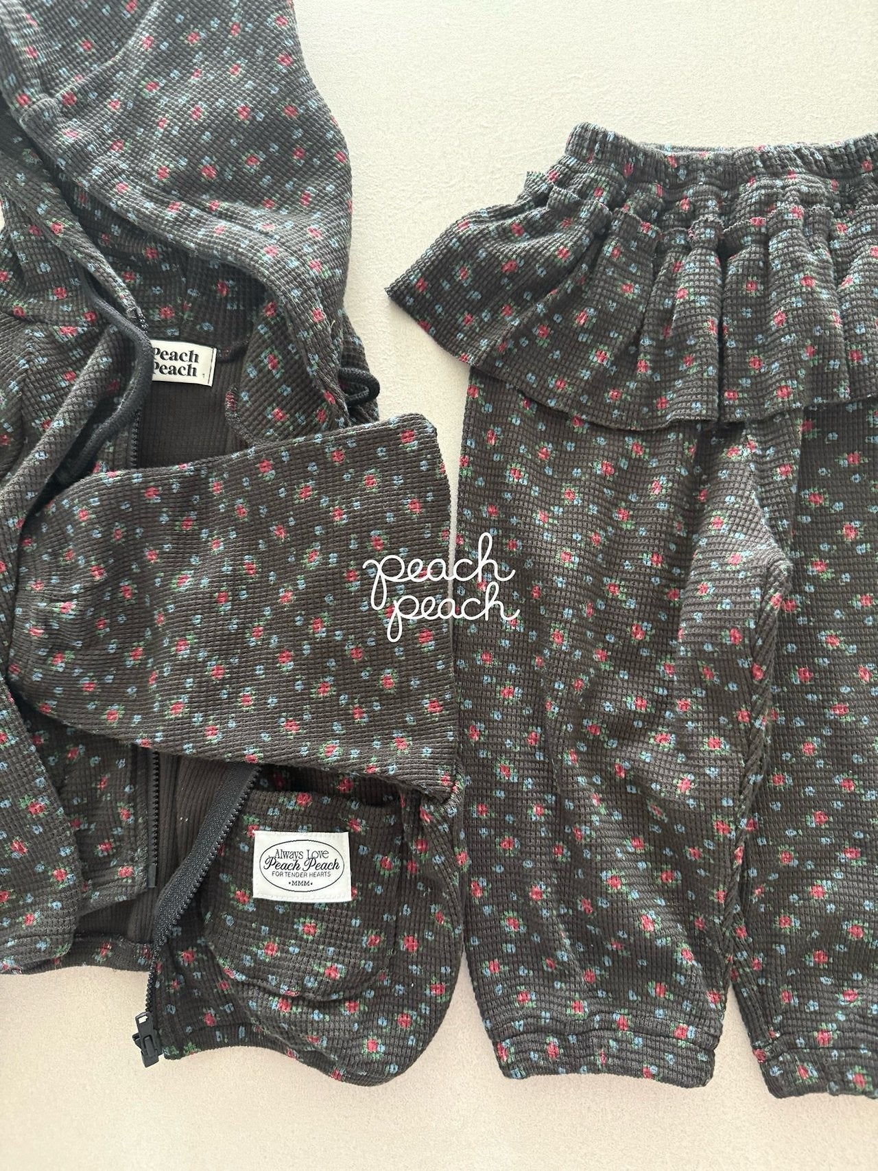 ［peach peach］Rosie waffle pants