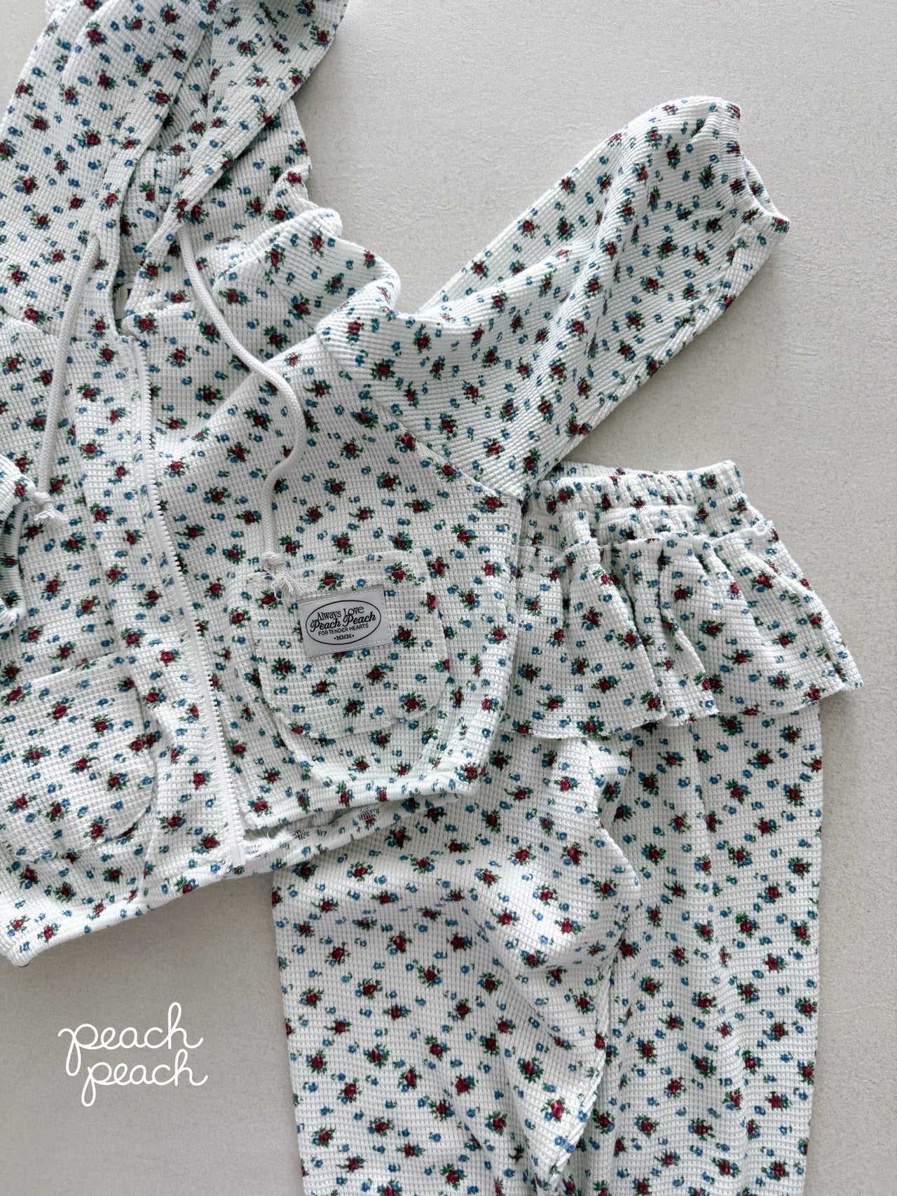 ［peach peach］Rosie waffle pants