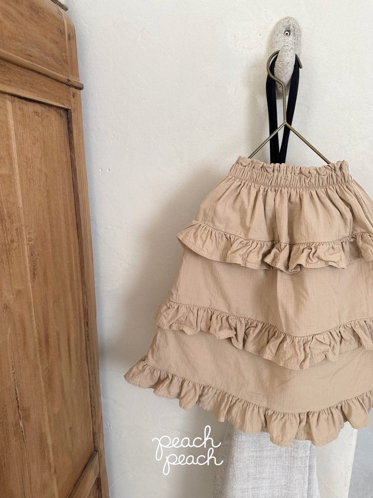 ［peach peach］Custard frill skirt