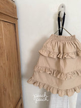 ［peach peach］Custard frill skirt
