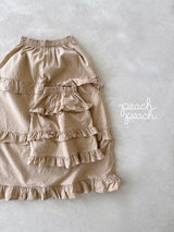 ［peach peach］Custard frill skirt