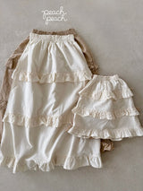 ［peach peach］Custard frill skirt