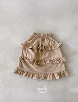 ［peach peach］Custard frill skirt