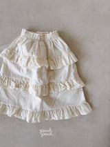 ［peach peach］Custard frill skirt