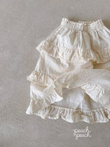 ［peach peach］Custard frill skirt