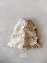 ［peach peach］Custard frill skirt