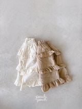 ［peach peach］Custard frill skirt