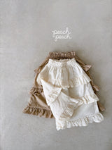 ［peach peach］Custard frill skirt
