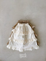 ［peach peach］Custard frill skirt