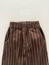 ［peach peach］Marron corduroy frill pants