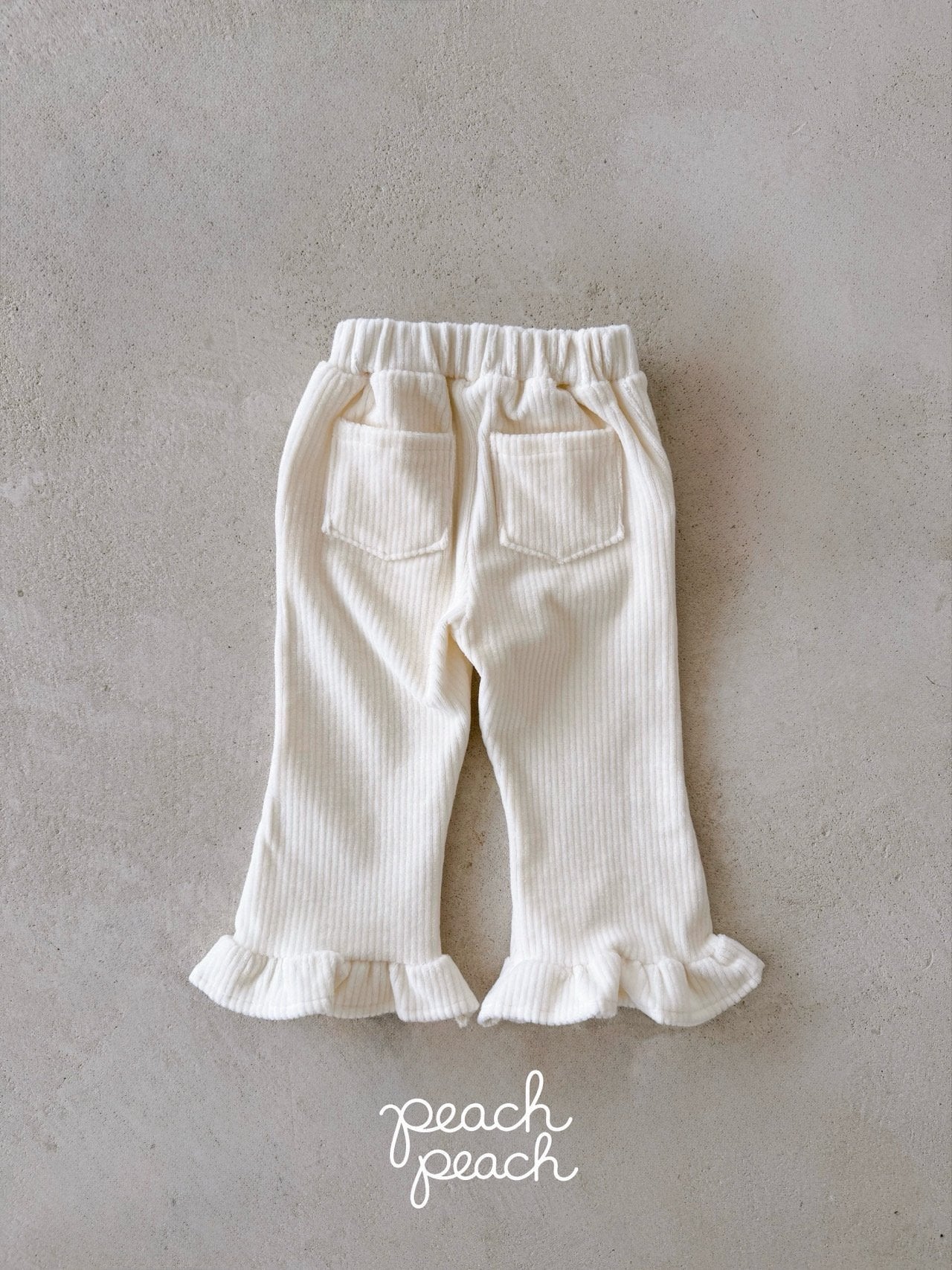 ［peach peach］Milk frill flare pants