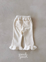 ［peach peach］Milk frill flare pants