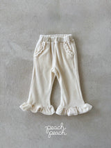［peach peach］Milk frill flare pants
