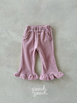 ［peach peach］Milk frill flare pants