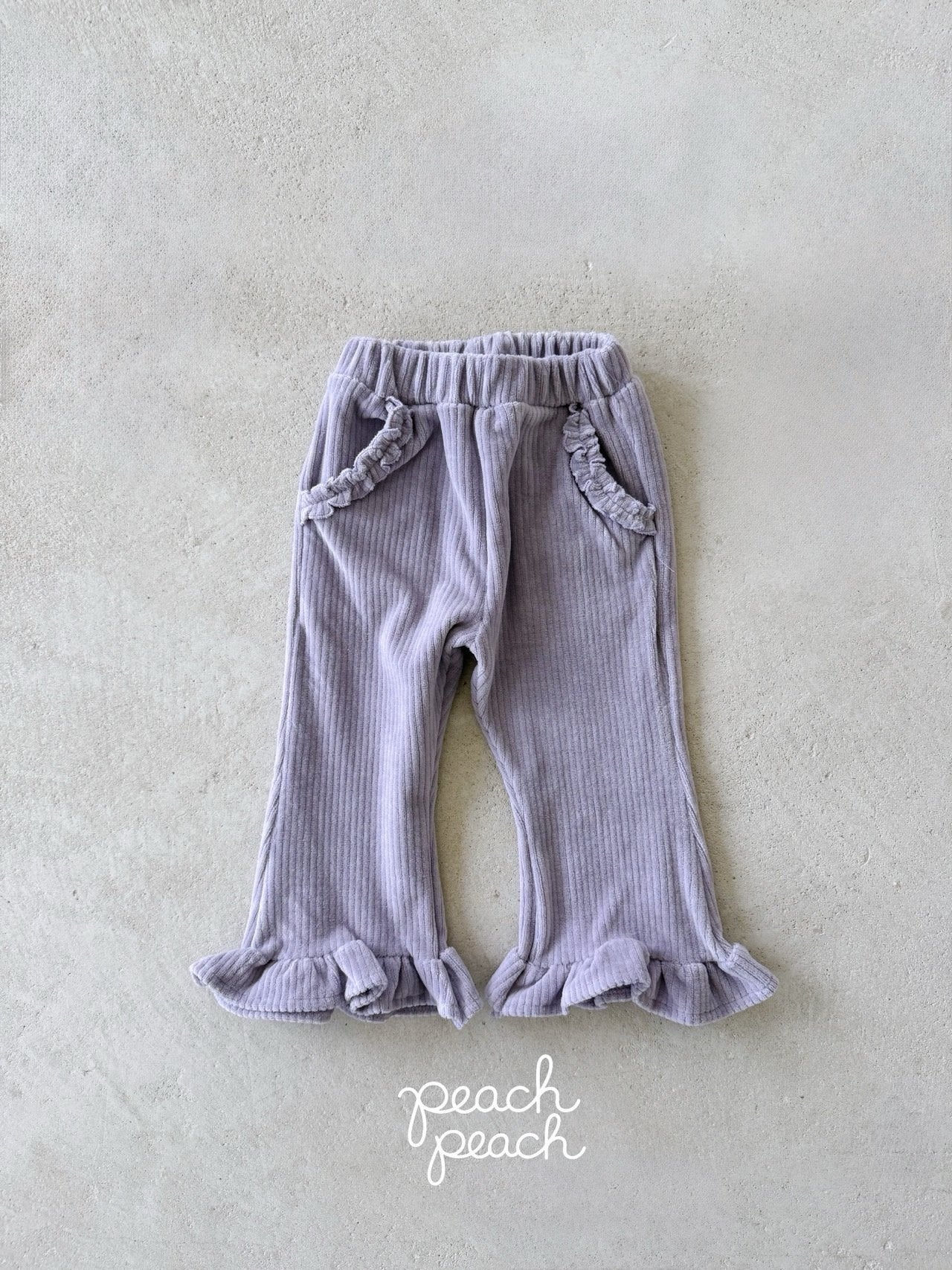 ［peach peach］Milk frill flare pants