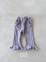 ［peach peach］Milk frill flare pants